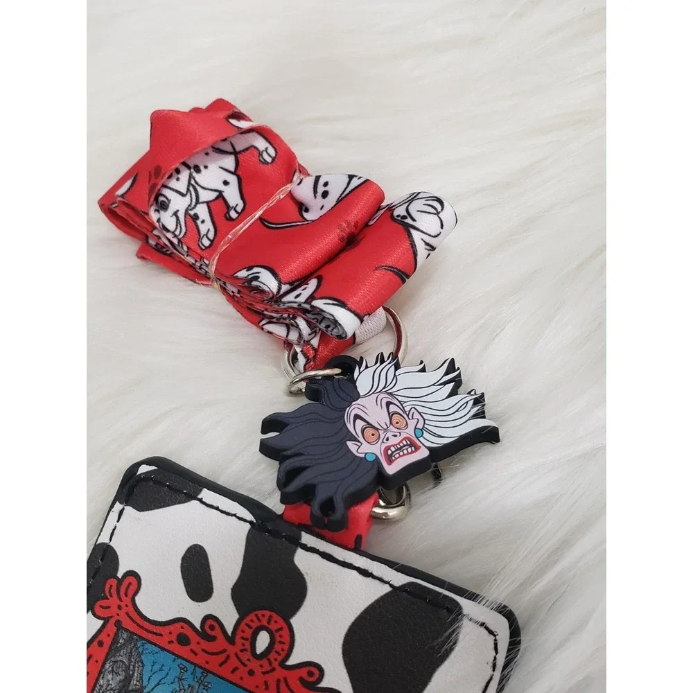 Loungefly Disney 101 Dalmatians Dogs Storybook Cardholder Lanyard Luggage Tag - Picture 3 of 4